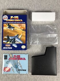 NES F-15 Strike Eagle - NES - Box Manual Sleeve Foam Bag Only - Very Good - SAFE
