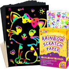 pigipigi Scratch Paper Art for Kids - 60 Pcs Rainbow Magic 