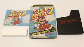 Nintendo Super Mario Bros 2 Mario Madness Caja Manual Manga de Espuma Solo Sin Juego