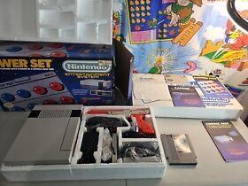 Nintendo NES: Power Set Console Complete w/ Box Zapper Pad Game Controllers