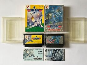 Famicom Top Gun 1 Dual Fighters Set Lot of 2 FC NES Nintendo Konami Game Japan