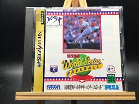 Hideo Nomo World Series Baseball w/spine (Sega Saturn,1995) from japan