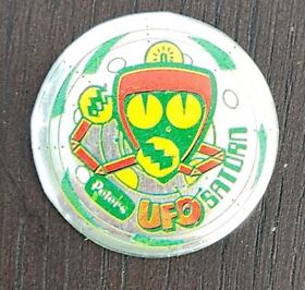 Peter's UFO Club Saturn Button Badge, Vintage, Tin, 1960's