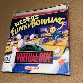 Nintendo Virtual Boy VB Game Software Nester's Funky Bowling with Box Tested