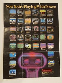 Nintendo NES Now You’re Playing With Power Poster Insert 1987 R.O.B. 