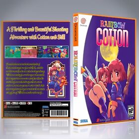 Dreamcast Custom Case - NO GAME - Rainbow Cotton