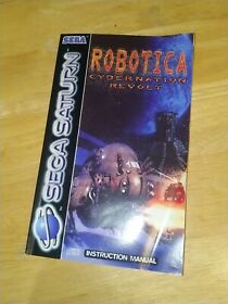 ROBOTICA CYBERNATION REVOLT - SEGA SATURN - ONLY BOOKLET MANUAL NO GAME!