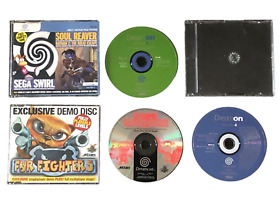 3 discos de juego de demostración Dreamcast Dream On - Soul Reaver, Fur Fighters, Rayman 2