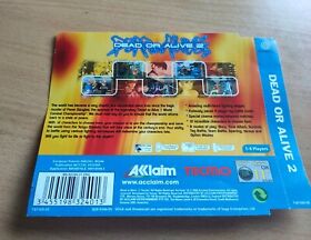 Dead Or Alive 2 Sega Dreamcast Video Game Back Cover Sleeve NO GAME Used 
