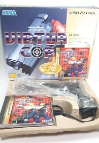 Virtua Cop Special Pack Sega Saturn SS Cartrage And Gun Controler from JPN Rare