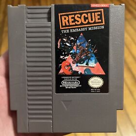 Rescue The Embassy Mission - Nintendo NES Game Cart  Authentic Tested Working 