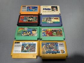 Nintendo Famicom FC NES Game software Lot 8 Dragon Quest Doraemon Mario Bros.