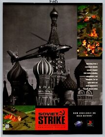 Soviet Strike Playstation PS1 Sega Saturn Game Promo 1997 Full Page Print Ad