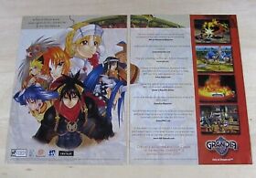 Grandia 2 Dreamcast II Original 2001 Ad Authentic SEGA Video Game Promo v2
