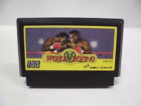 NES -- WORLD BOXING -- Famicom. Sport. Japan game. Work to ensure!! 10772