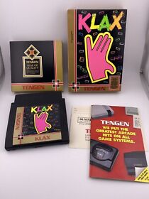 KLAX NES CIB Nintendo Complete Tengen Game Sleeve Styrofoam Manual Box & Inserts