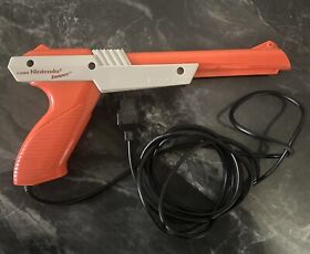 Official Orange Nintendo NES-005 Zapper Light Gun Controller Cleaned & Tested