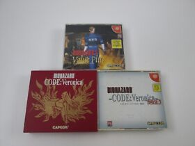 3 games Biohazard SET Dreamcast Japan Ver DC