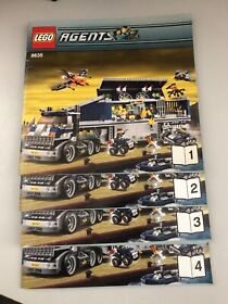 Lego Agents 8635 Mobile Command Center Instruction Manuals 1-4 Good Condition