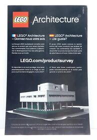 Lego Villa Savoye 21014 insert paper pamphlet only architecture Ins 3 
