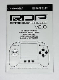 RDP RetroDuo Portable V2.0 Handheld System Nintendo NES / SNES - MANUAL ONLY