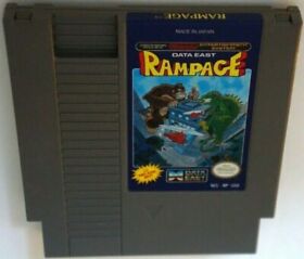 1988 Data East RAMPAGE Nintendo NES Video Game In Excellent Shape Japan Made