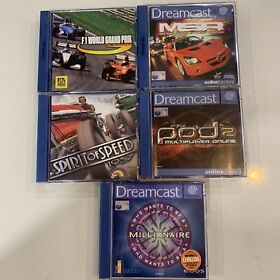 5 Sega Dreamcast PAL Games Bundle Lot CIB F1 MSR POD 2 Spirit of Speed US Seller