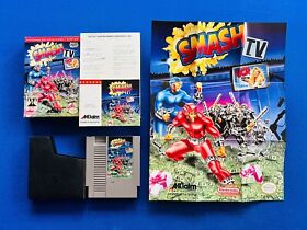 Smash TV NES Nintendo Complete CIB Box Manual Poster Reg Card Acclaim