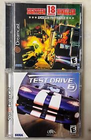 Sega Dreamcast Game Lot 18-Wheeler:American Pro Trucker & Test Drive 6! Both CIB