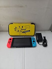 Nintendo Switch 32GB Gray Console with Neon Red and Neon Blue Joy-Con. Version 1