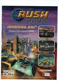 San Francisco Rush 2049 Sega Dreamcast N64 Vintage Game Print Ad Art Promo Rare
