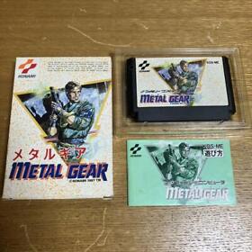 Very good condition Metal Gear Famicom Japan Complete NES Konami Nintendo 1987