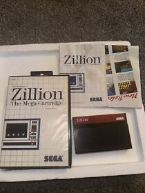 Zillion Sega Master System  Complete with Manual & Poster FREE SHIPPING