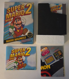 Sello circular completo en caja de Super Mario Bros. 2 NES Nintendo
