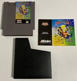 WRONG BACK on cart DECENT manual NES The Simpsons Bart vs the World for Nintendo