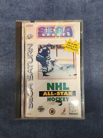 NHL All-Star Hockey (Sega Saturn, 1995) Rare Video Game Longbox u-2F