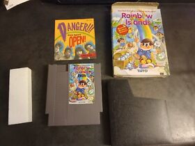 NES Rainbow Islands con caja auténtica Nintendo Entertainment System 1991 Taito difícil de encontrar