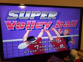Super Volleyball (TurboGrafx-16, 1989) WITH CASE AND MANUAL TV SPORTS NEC