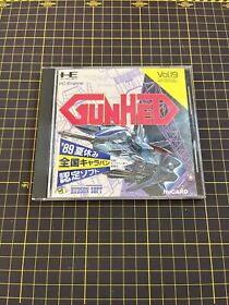 PC Engine GUNHED Video Games Good Condition HuCard  with Case Clean