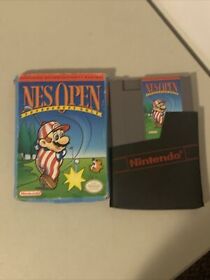 Nintendo NES Open Tournament Golf With Box & Sleeve Protector Box Damage