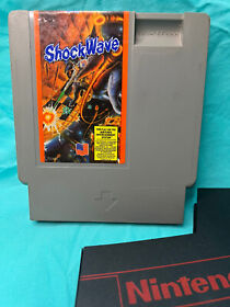 Shockwave (Nintendo NES 1990) Authentic RETRO Cleaned & Works + Dust Sleeve