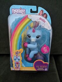 Fingerlings Interactive/ Stella Blue Baby Rainbow Unicorn