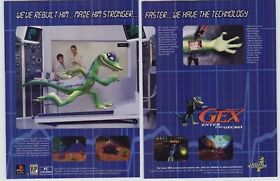 Gex: Enter the Gecko PS1 N64 Saturn PC 1997 Print Ad/Poster Official Promo Art!