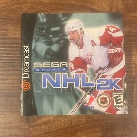 NHL 2K 2000 Hockey Sega Dreamcast Instruction Manual Only