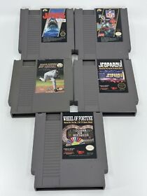 NES Video Game Lot Nintendo Authentic Tested 5 games Jaws NFL Football…
