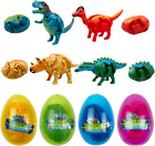 4 Pack Jumbo Dinosaur Deformation Eggs Prefilled Plastic Easter Eggs with Toys i