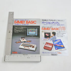 Nintendo Famicom FAMILY BASIC and V3 Catalog FLYER Leaflet Paper POSTER 1733