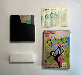 NES - Bandai Golf Challenge Pebble Beach Game & Box Nintendo