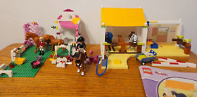 LEGO Belville Recreation Lot of 3-5941 Riding School 7585 Stable, 7587 Jumping