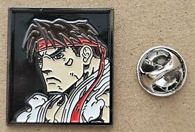 Street Fighter Game Pin RYU Capcom Snes NES Character Select Badge Metal